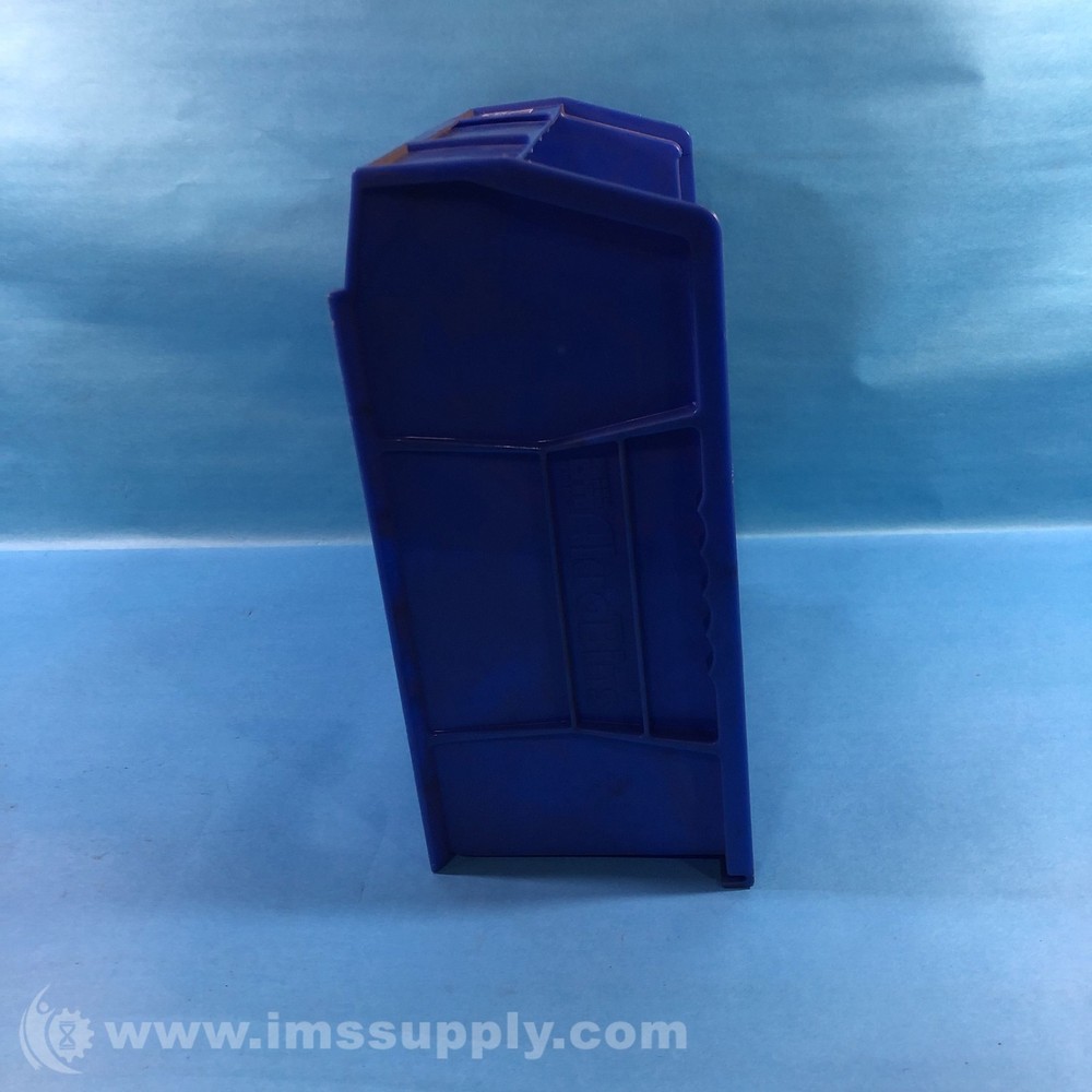 Plastic Stackable Storage Container, Blue, Approximately 12"x11" USIP
