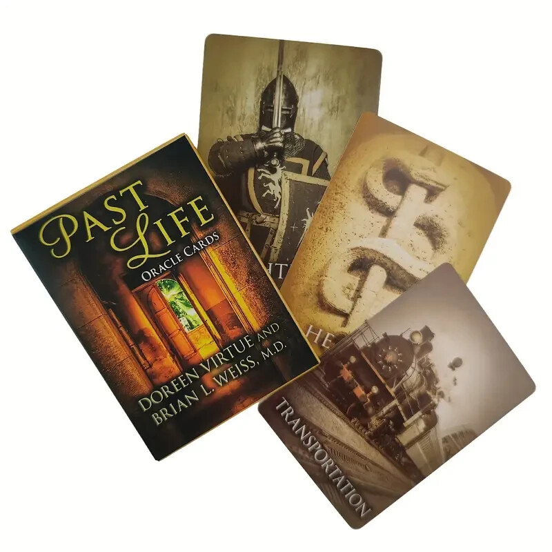 Past Live Oracle Cards Deck with pdf guidebook, Fo Telling Game