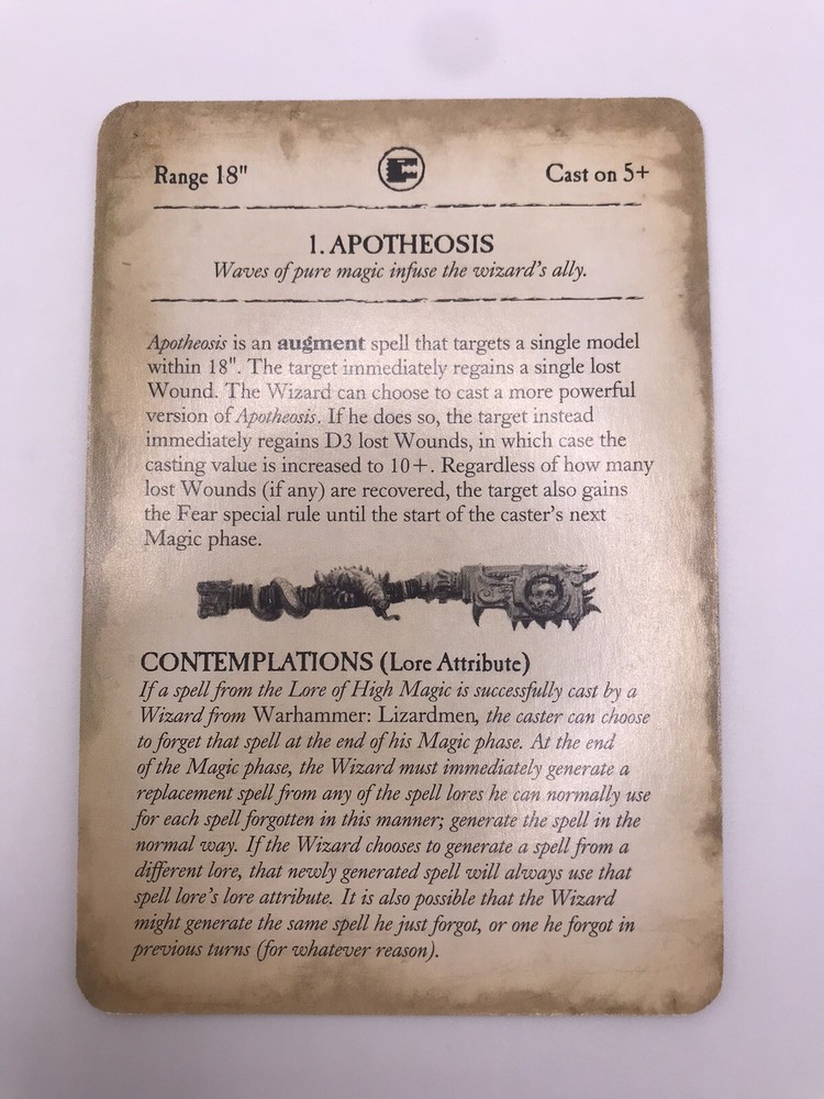 Warhammer Lizardmen Battle Magic Cards Classic