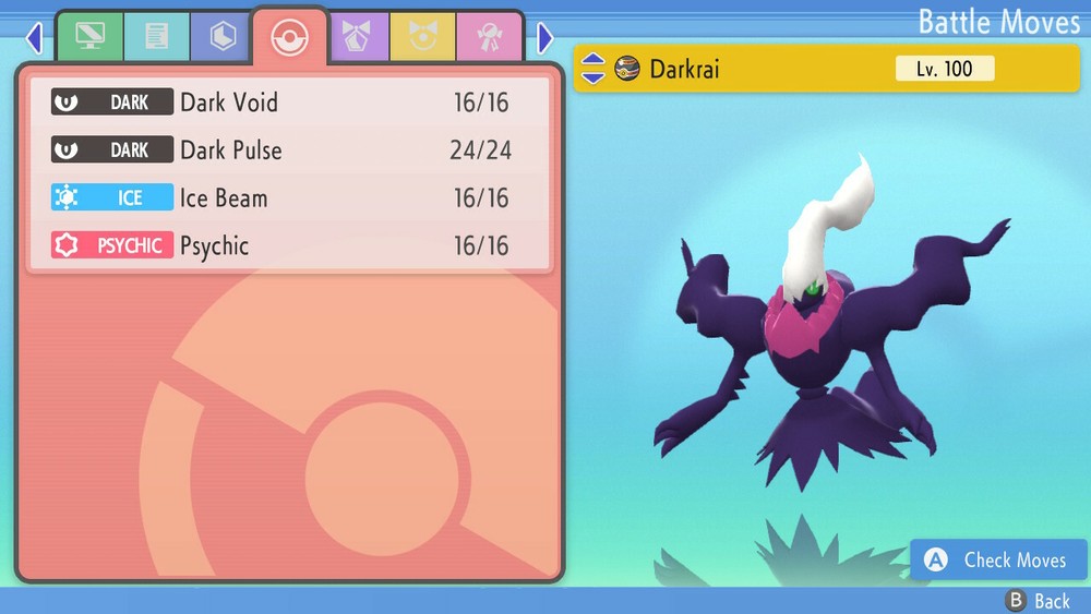 Shiny Darkrai 6IVs Pokemon BDSP