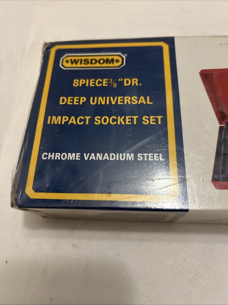 Wisdom Tools USA, 8 PC Deep Universal Impact 3/8” DR SAE Socket Set,
