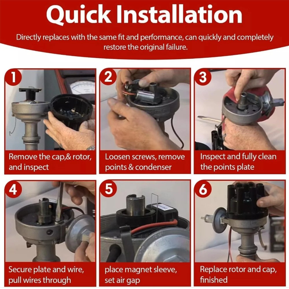 For Ford V8 Pertronix 1281 Ignition Points-to-Electronic Conversion Kit Ignitor✅