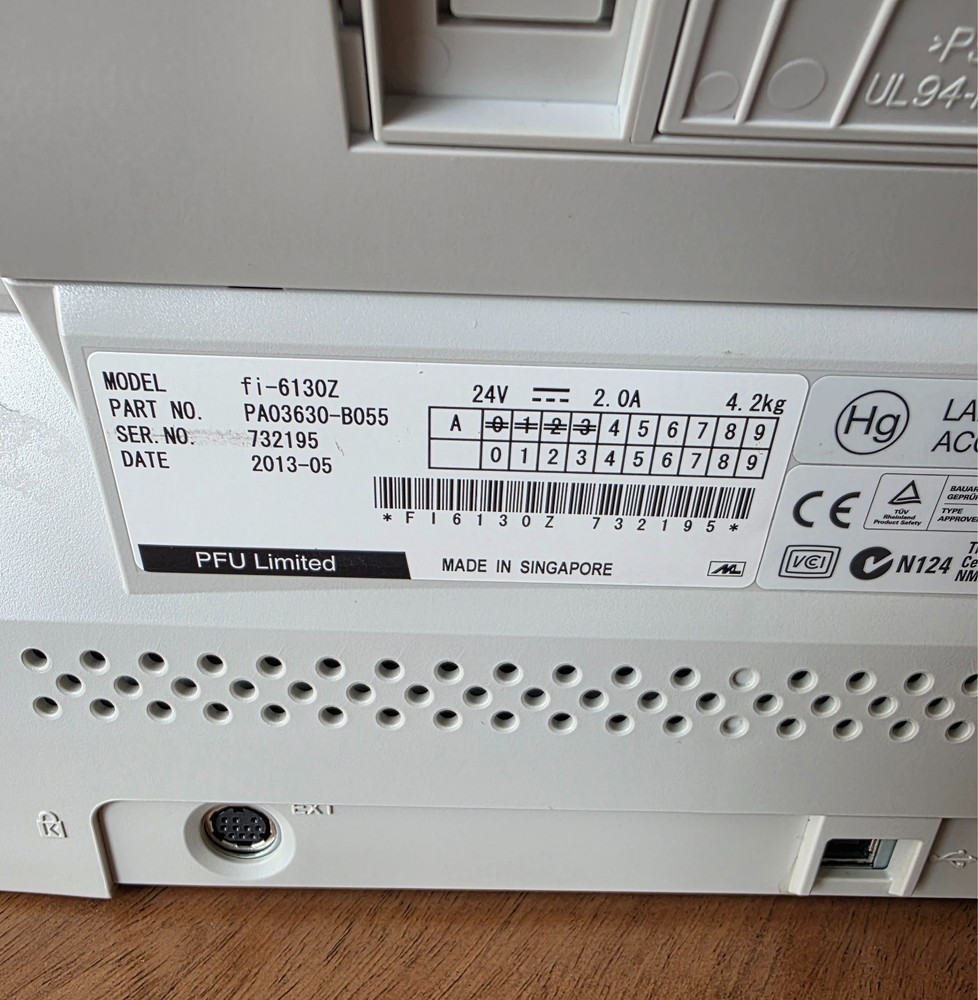 Fujitsu Fi-6130z Document Scanner