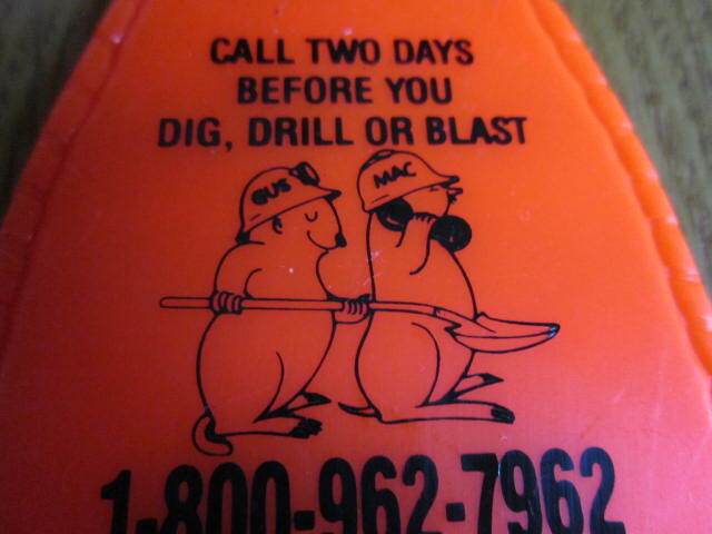 Key Ring UFPO Underground Facilities Protective Organization Call B4Dig Keychain