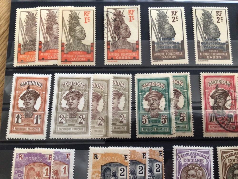 French Colonies mounted mint & used stamps duplication A12949