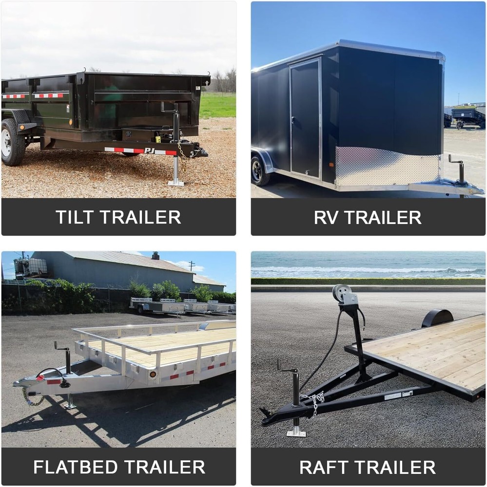 A-Frame Trailer Jack 2,000 Lbs Swivel Boat Trailer Jack Height Adjustable