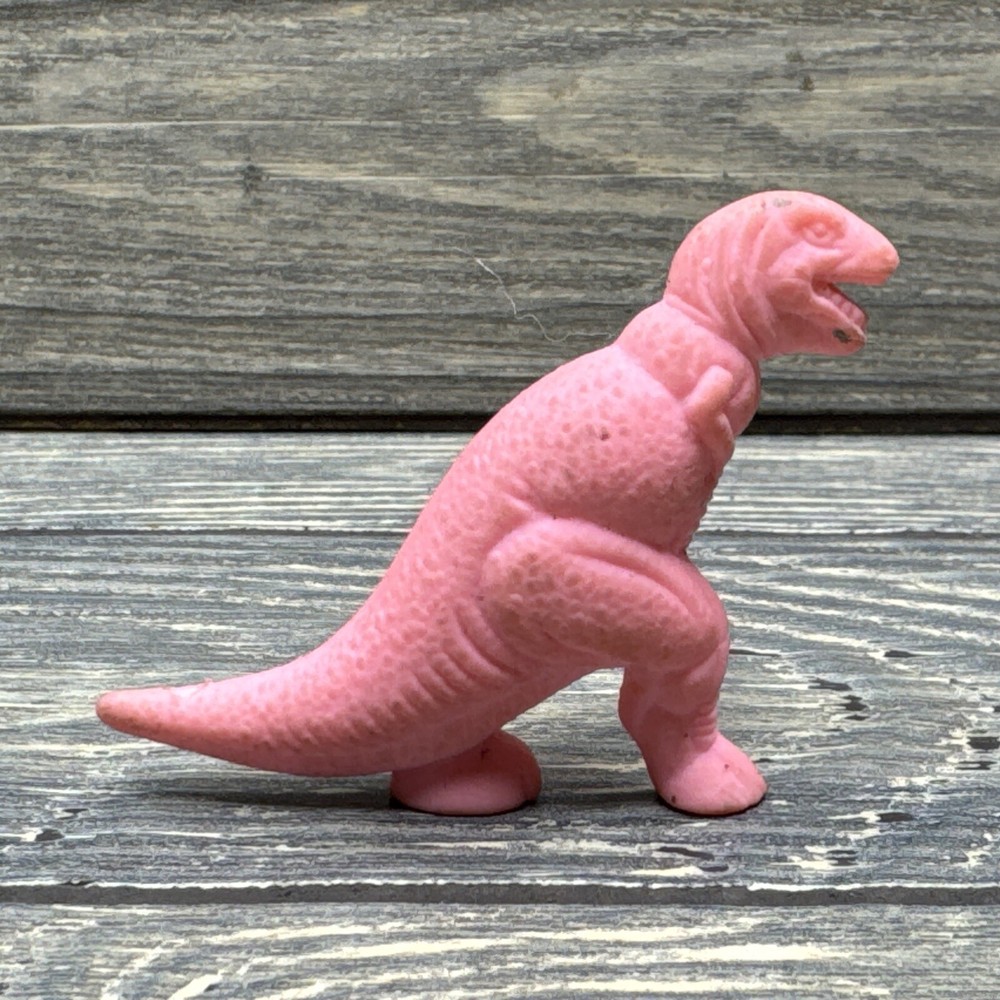 Vintage Pink Dinosaur T-Rex Plastic Figure 2”