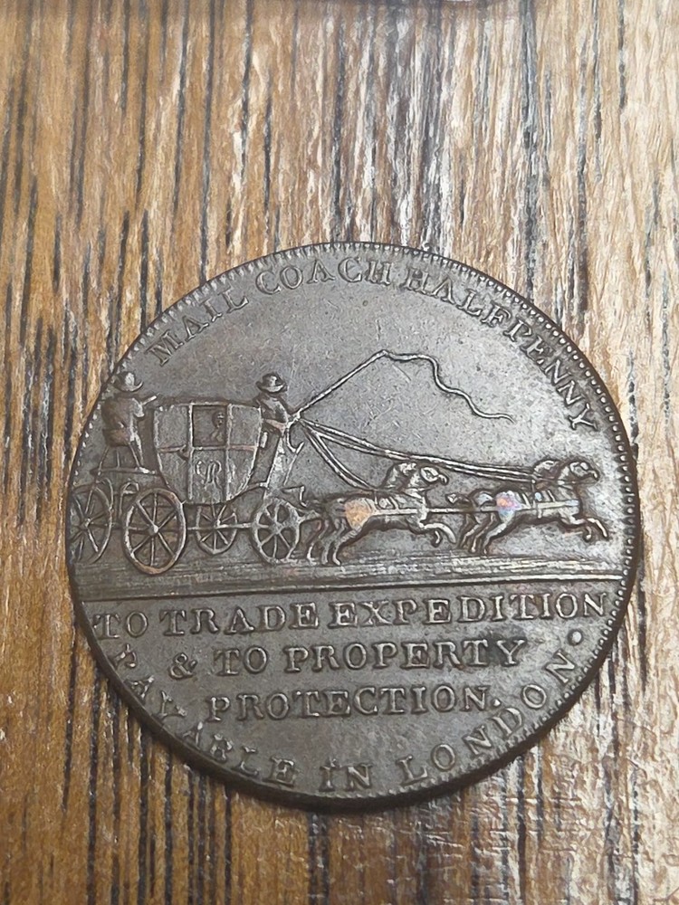 1794 Mail Coach Half Penny Middlesex