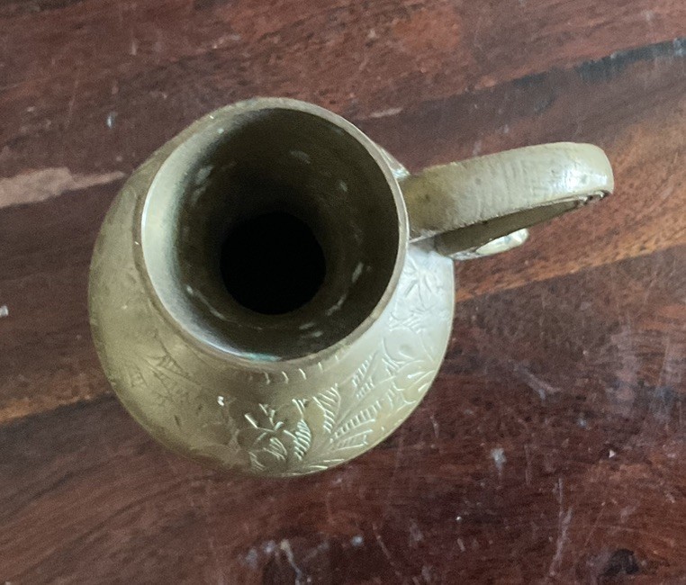 Lovely Vintage Handled Brass Vase/pitcher