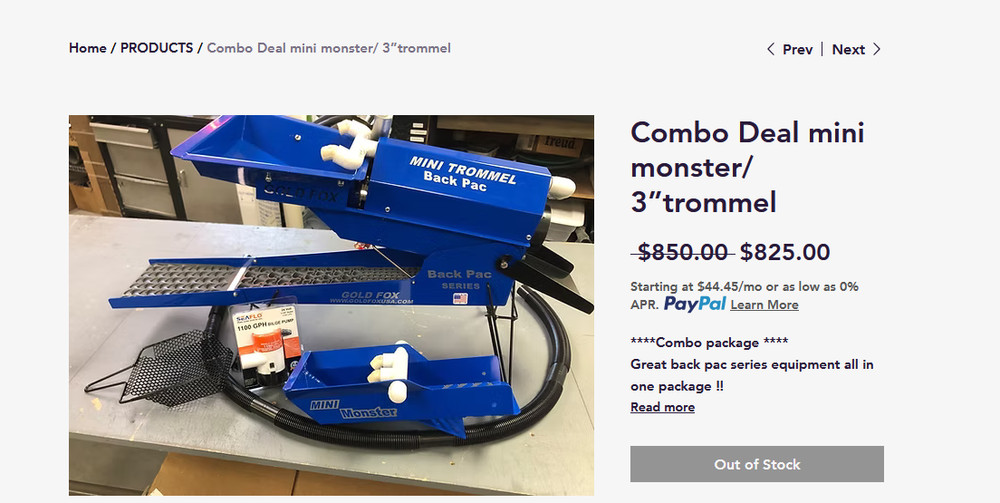 gold fox mini monster trommel