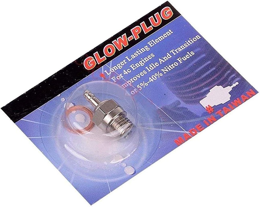 Durable 2-Pack NO.4 Medium Hot Glow Plugs for Optimal RC Engine Performance