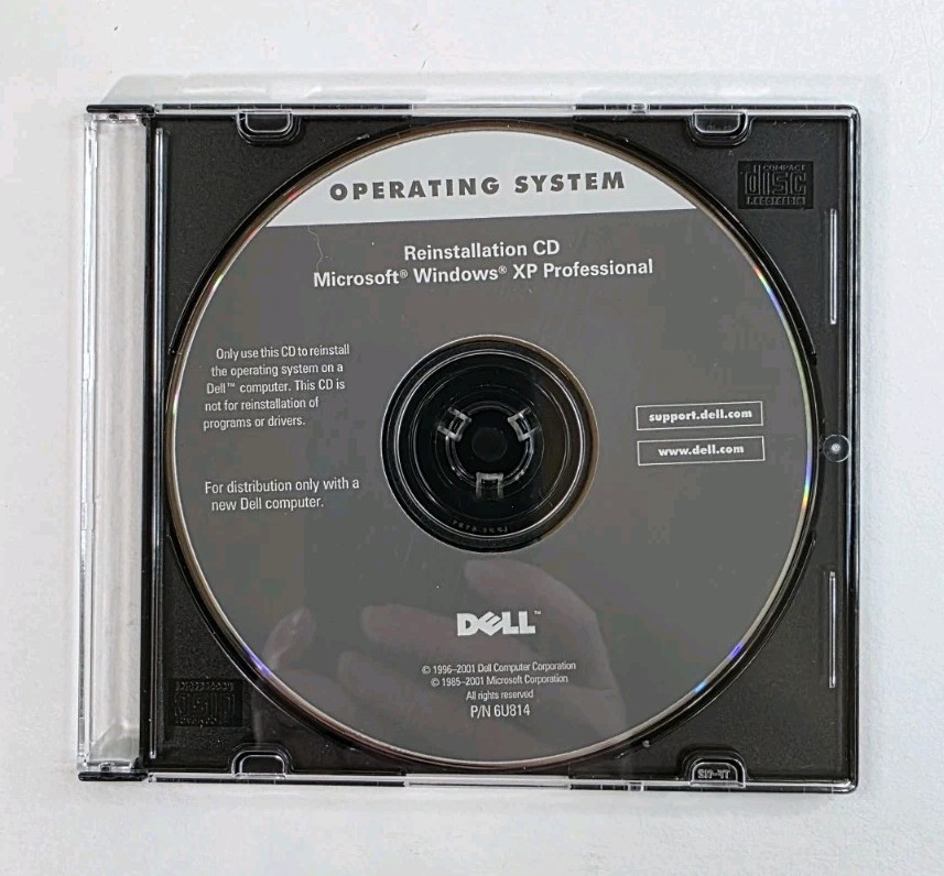 Microsoft Windows XP Professional DELL Reinstallation CD Disk