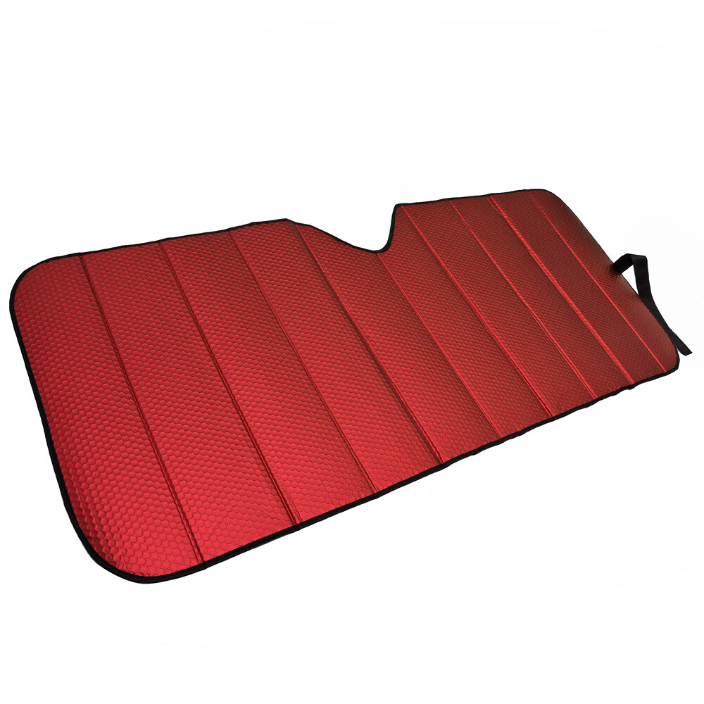 Reflective Red Fold-able Car Sun Shade Auto Windshield Front Window UV Protect