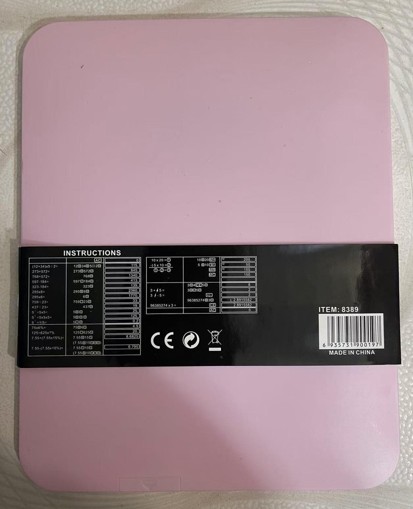 8-Digit PINK/WHITE Office Calculator Large Digit Display Calculator, one piece