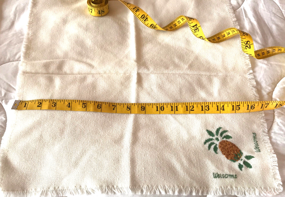 Warmer Bread/ Buns Cross Stitch 17" Square. Finished
