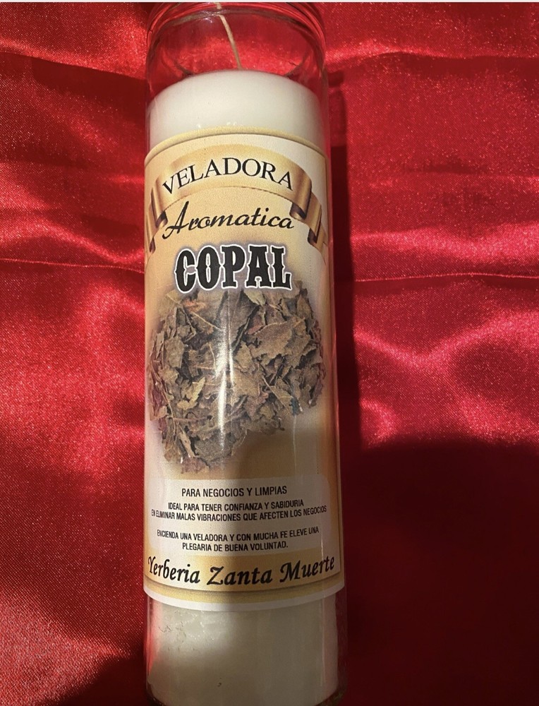 Veladora  Copal Preparada Y Curada Con Hierbas Y Aceites
