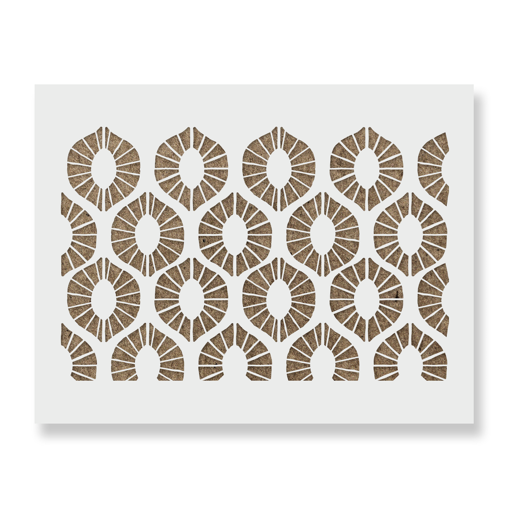 Lemon Twist Pattern Wall Stencil - Large, Reusable Wall Pattern Stencil