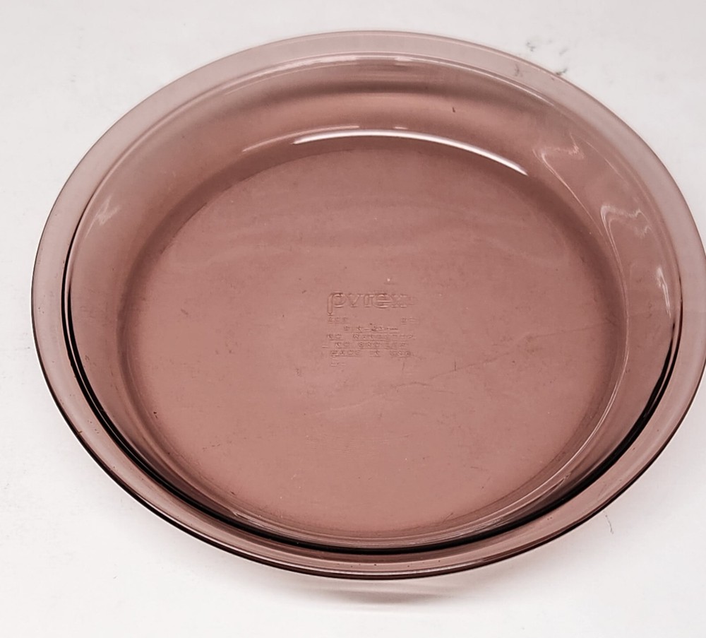 PYREX CRANBERRY Pie Plate Pan 9" Corning Dish #209