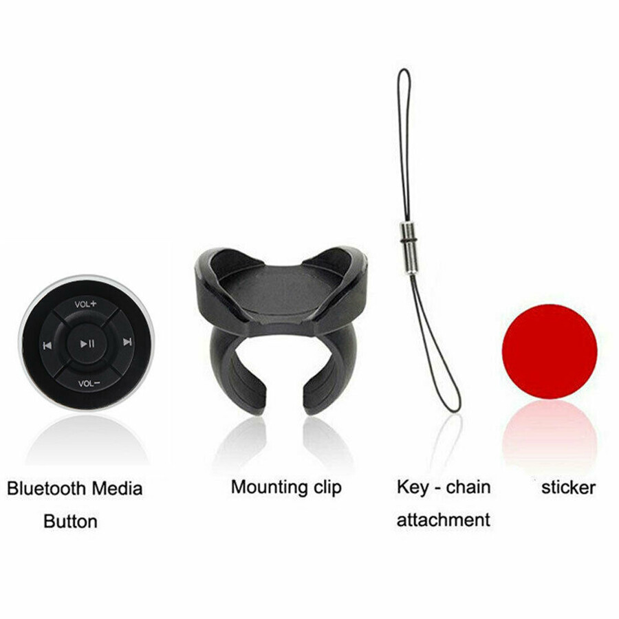 Car Steering Wheel Wireless BT Remote Control Button Music For Android IOS Phone