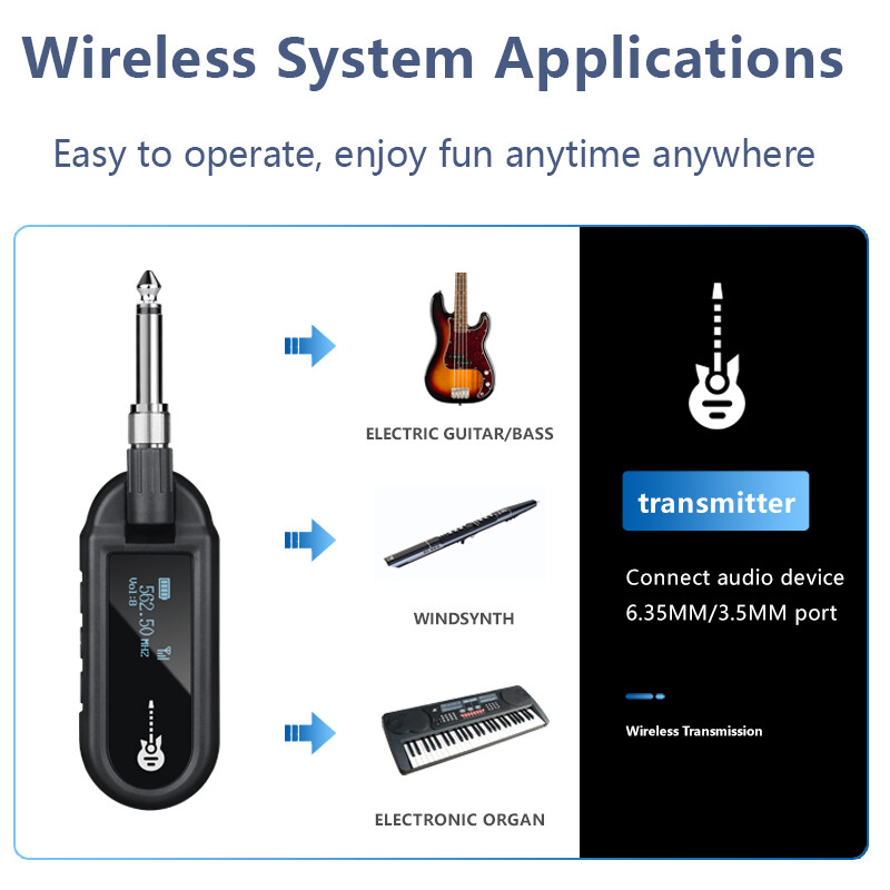 HUF Digital Wireless Guitar/Bass System Digital Transmitter & Receiver Set Plug
