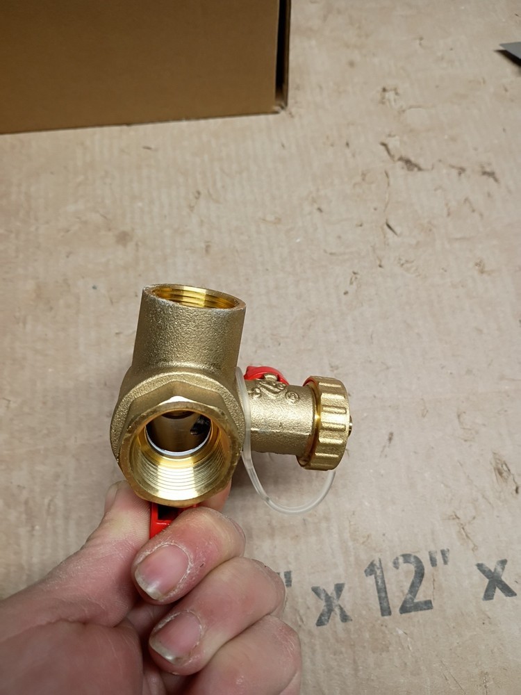 Rheem RTG20326 Brass Service Valve Kit 3/4" FIP Union x FIP, OB