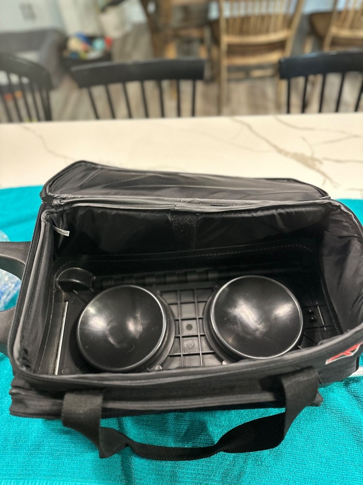 Used KR Strikeforce Eliminator Black 2 Ball Roller Bowling Bag