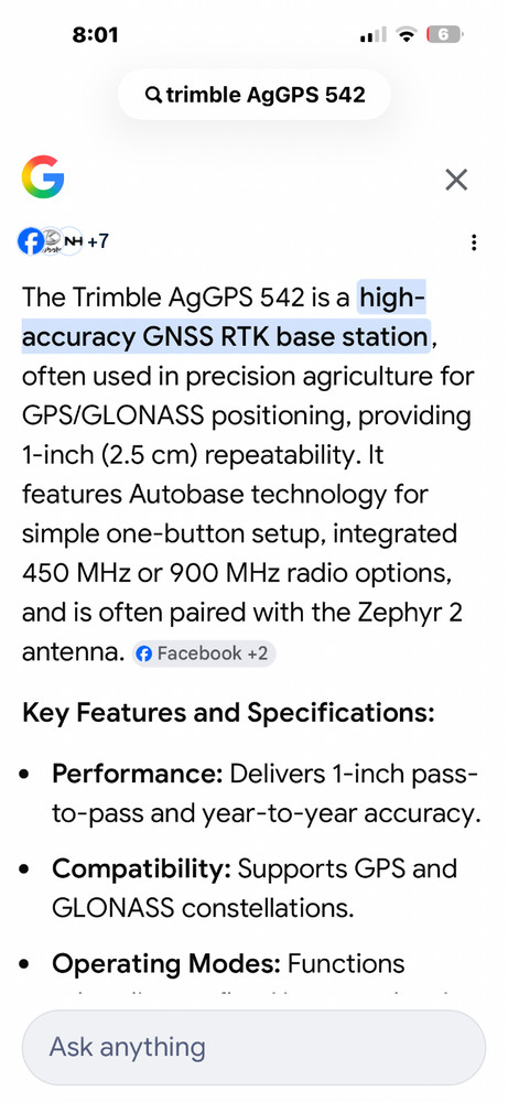 Trimble AgGPS 542 RTK GLONASS Base Station