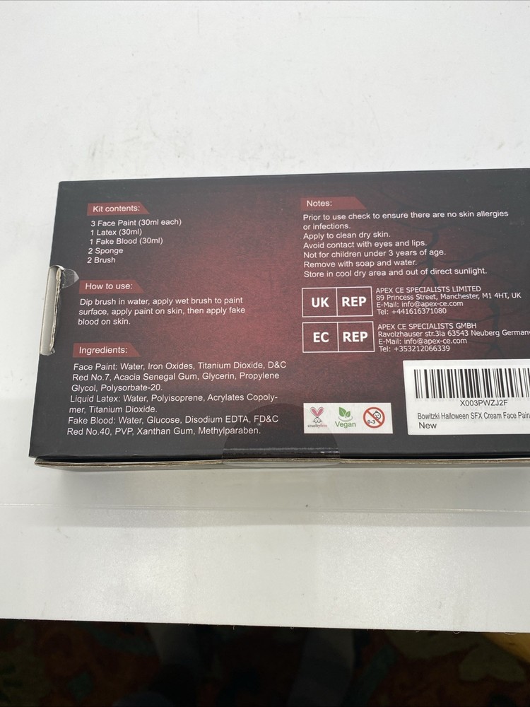 Bowitzki Party Stage Special Effects Face Paint Kit