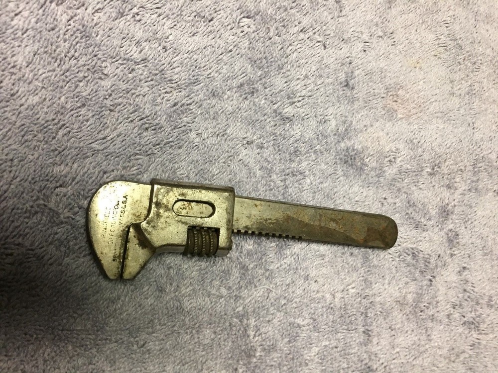 VINTAGE PREWAR SPRINGFIELD DROPFORCING CO. MASS. ORIGINAL ADJUSTABLE WRENCH