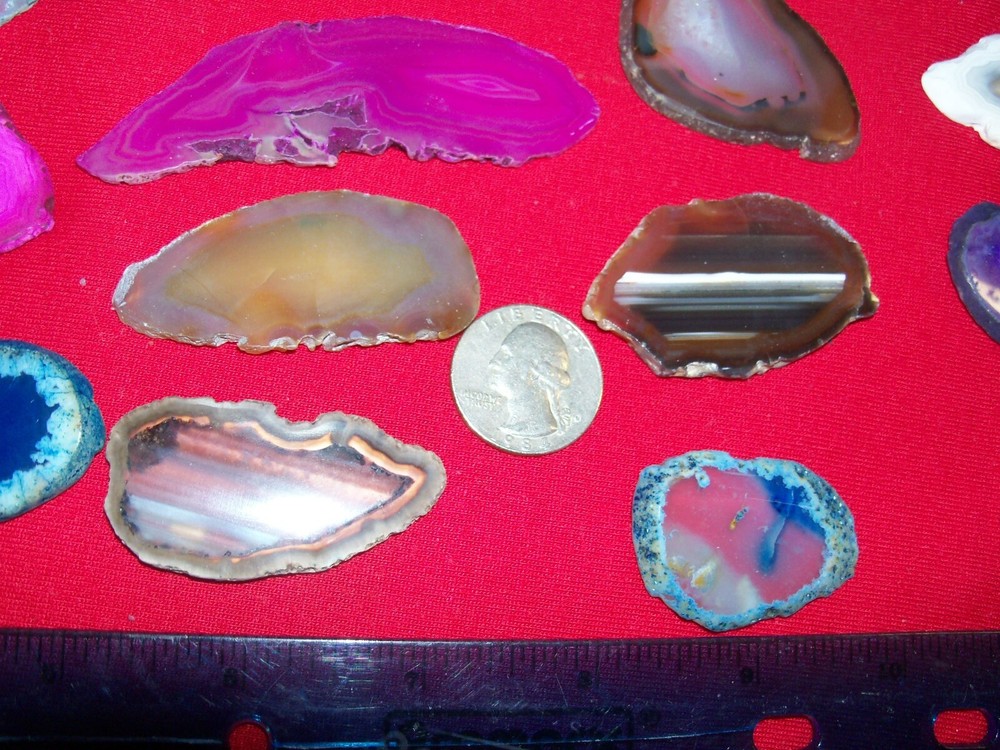 1  small thin agate slice per lot
