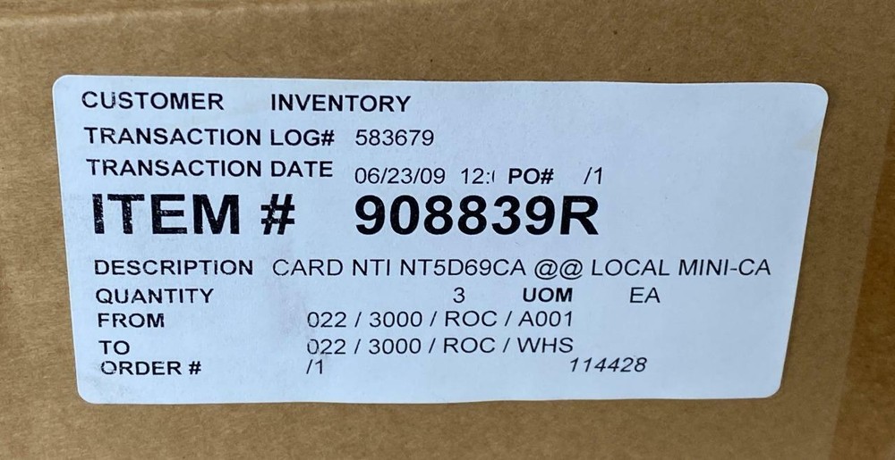 Nortel NT5D69CA NTI Local Mini Carrier Interface Card