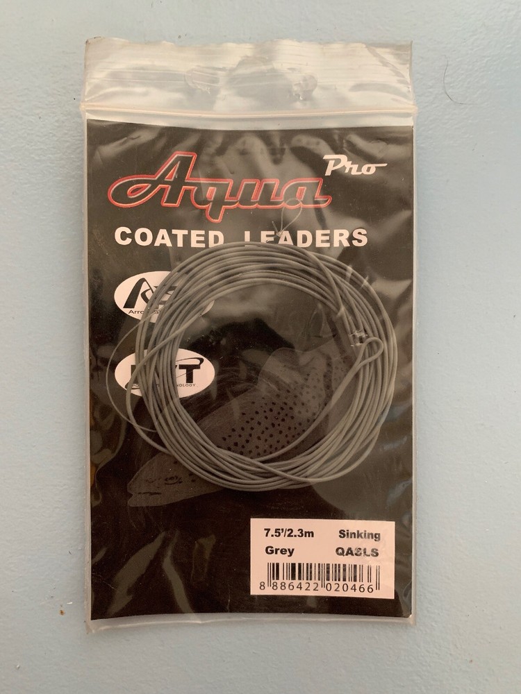 Aqua Pro Coated Sinking Leaders Grey - 2.3m