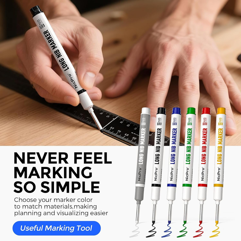 39 Pack Carpenter Pencils with Sharpener, Mechanical Carpenter Pencil Set with 1