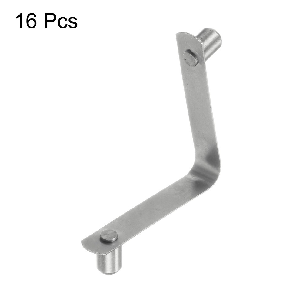 16pcs 5x7.5x35mm Double Button V-Shaped Paddle Snap Spring Clips Solid Head
