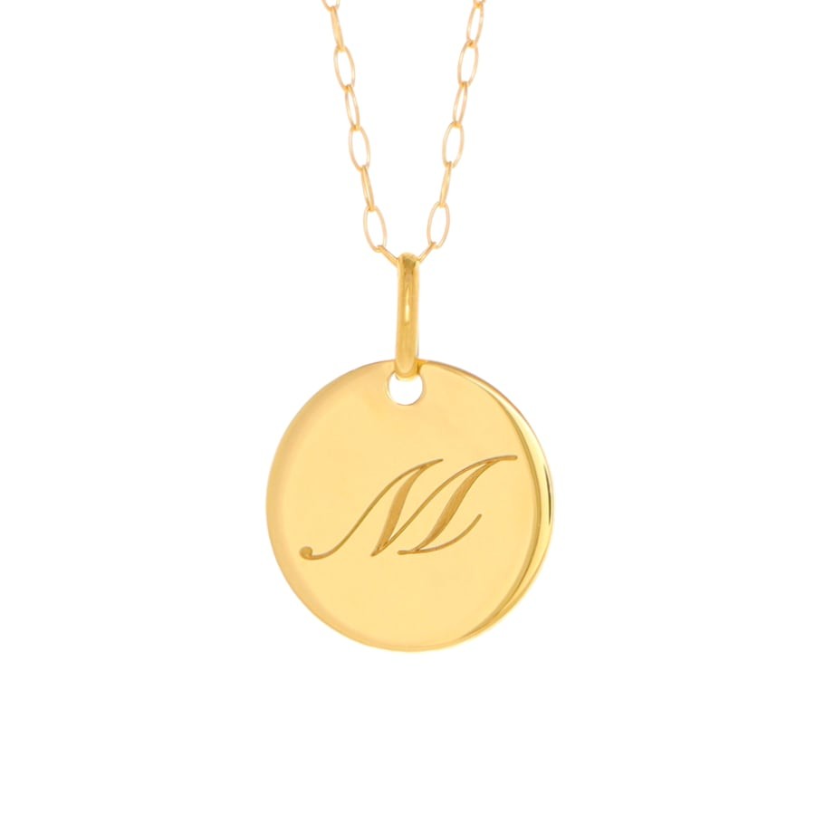 Initial Coin Necklace (50 cm) /a0219