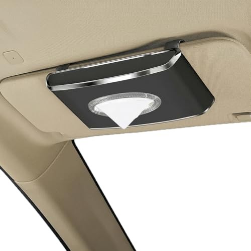 Leather Car Tissue Box for Car Interior, Multi-Function Tissue Black Hanging