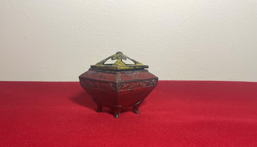 Antique Diamond Shaped Incense Burner 3-1/2"