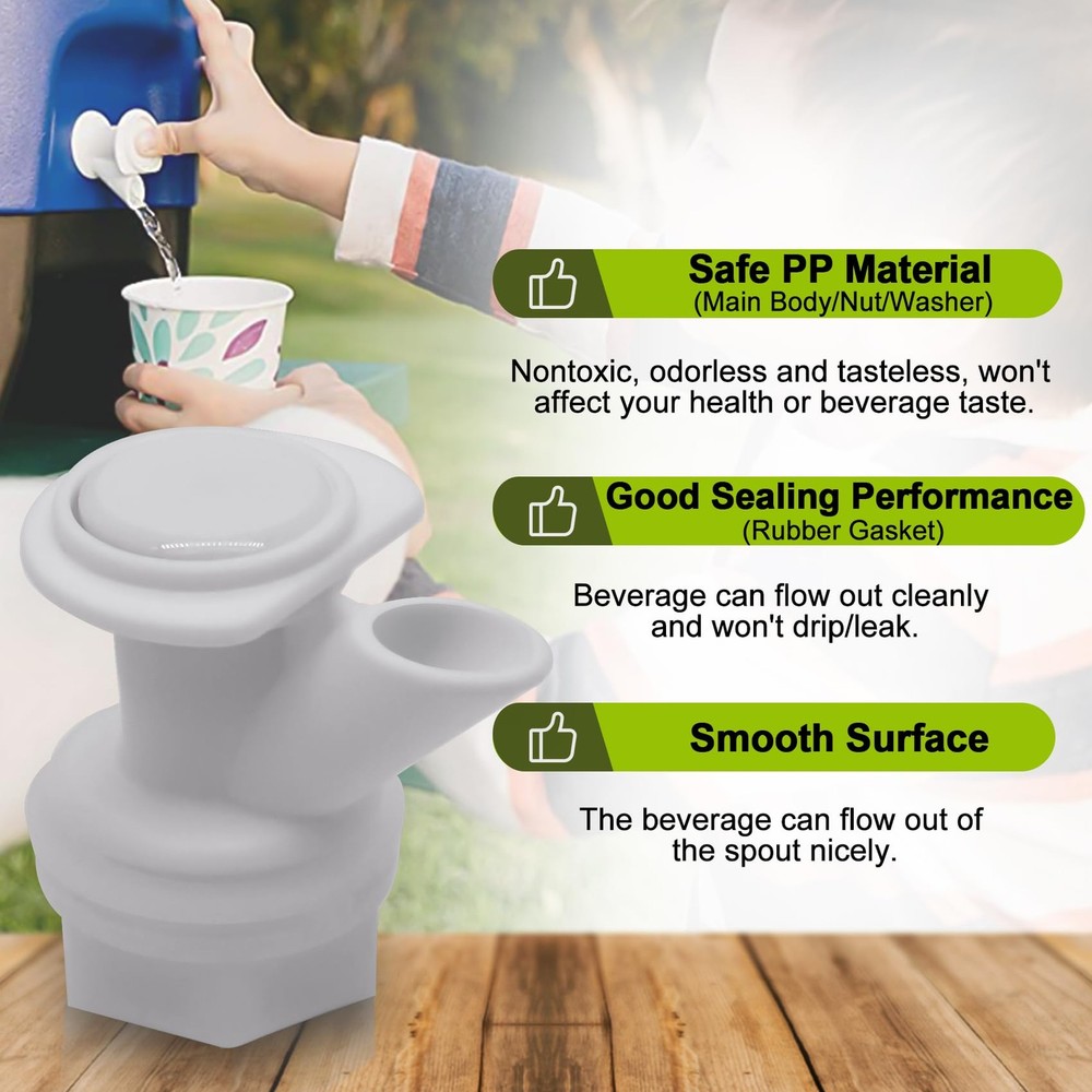 5-Pack Push Button Spigot Kit Compatible with Igloo Coolers 2 3 5&10 Gallon S...