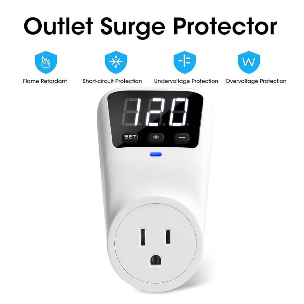 Smart Surge Protector Voltage Stabilizer Fireproof UL94V-1 Wall Mount Surge P...