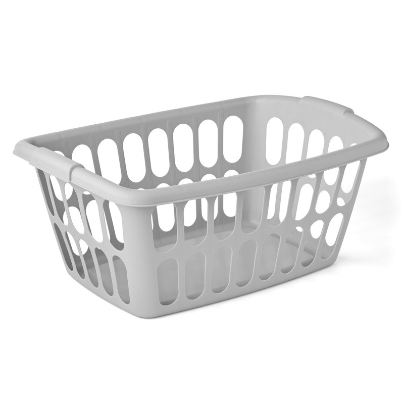 1.5 Bushel Rectangular Plastic Laundry Basket 6 Pack Easy Carry Ventilated New