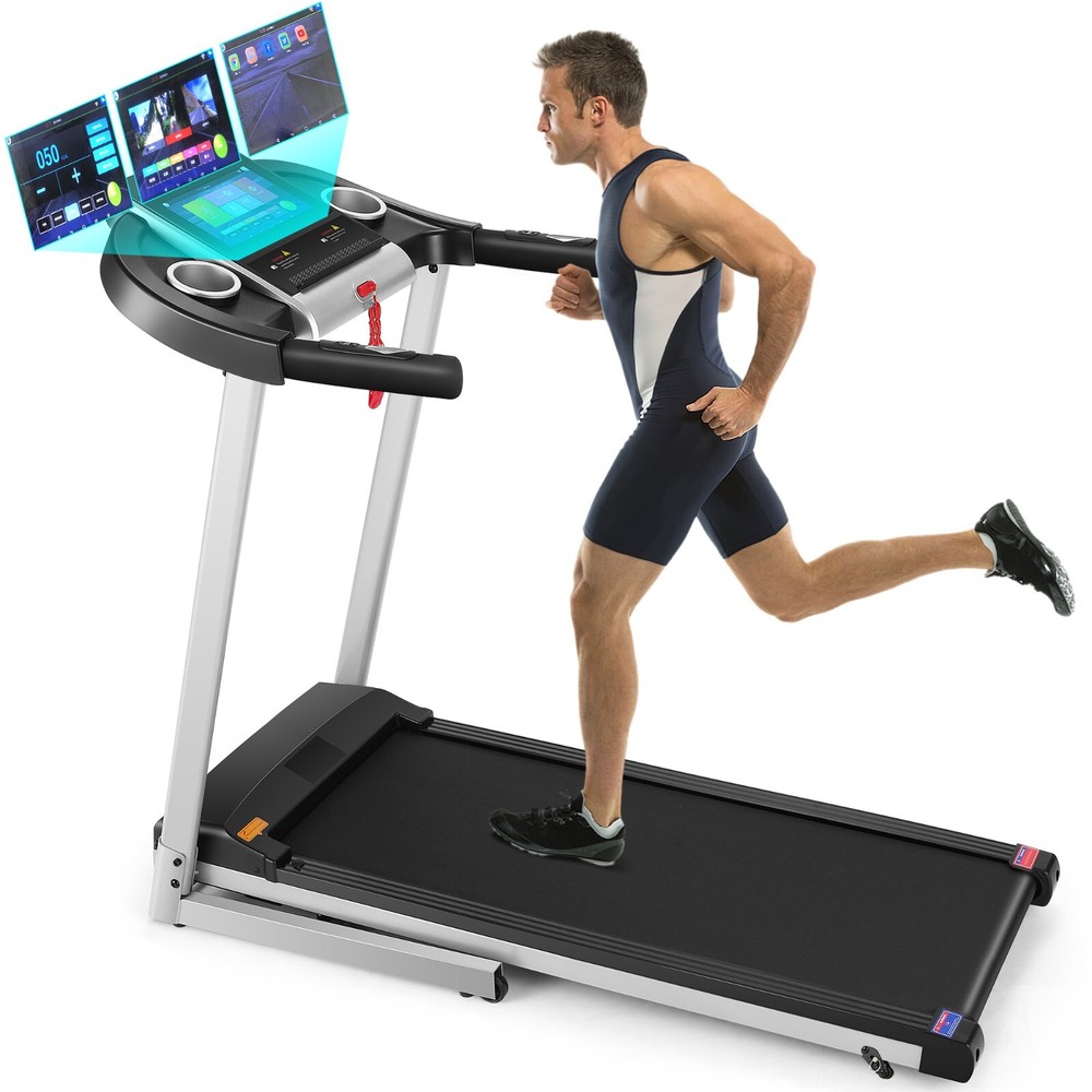 3.25HP Electric Treadmill Folding Running Machine w/10'' Touchable Screen 9mph