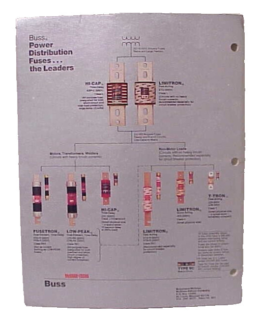 VINTAGE BUSS ELECTRICAL PROTECTION HANDBOOK 1981 SELECTING PROTECTIVE DEVICES