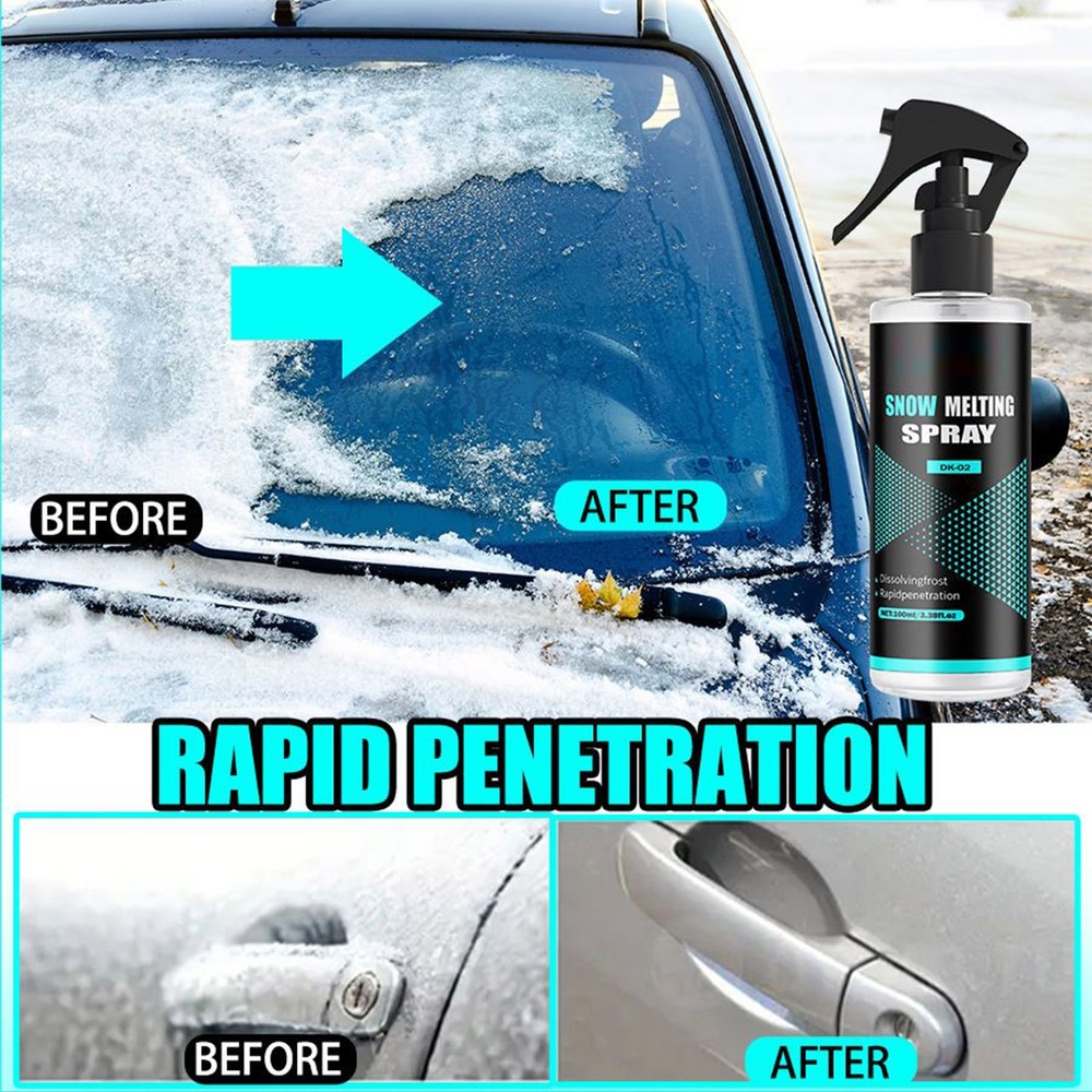 Snow Melting Spray Windshield Spray De-Icer 100ml
