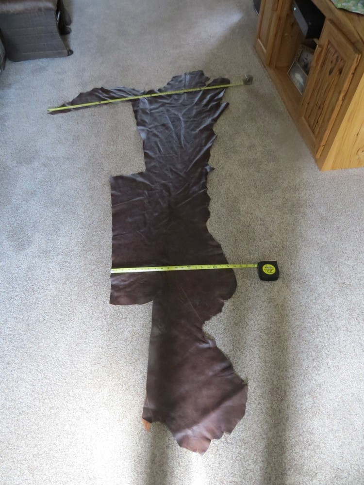 Chocolate Brown leather partial hide Size 81" 3.5-4oz
