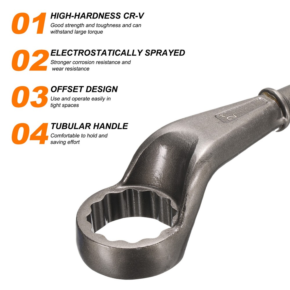 Offset Box End Tubular Handle Wrench 2" Offset Torx Wrench, Silver Gray