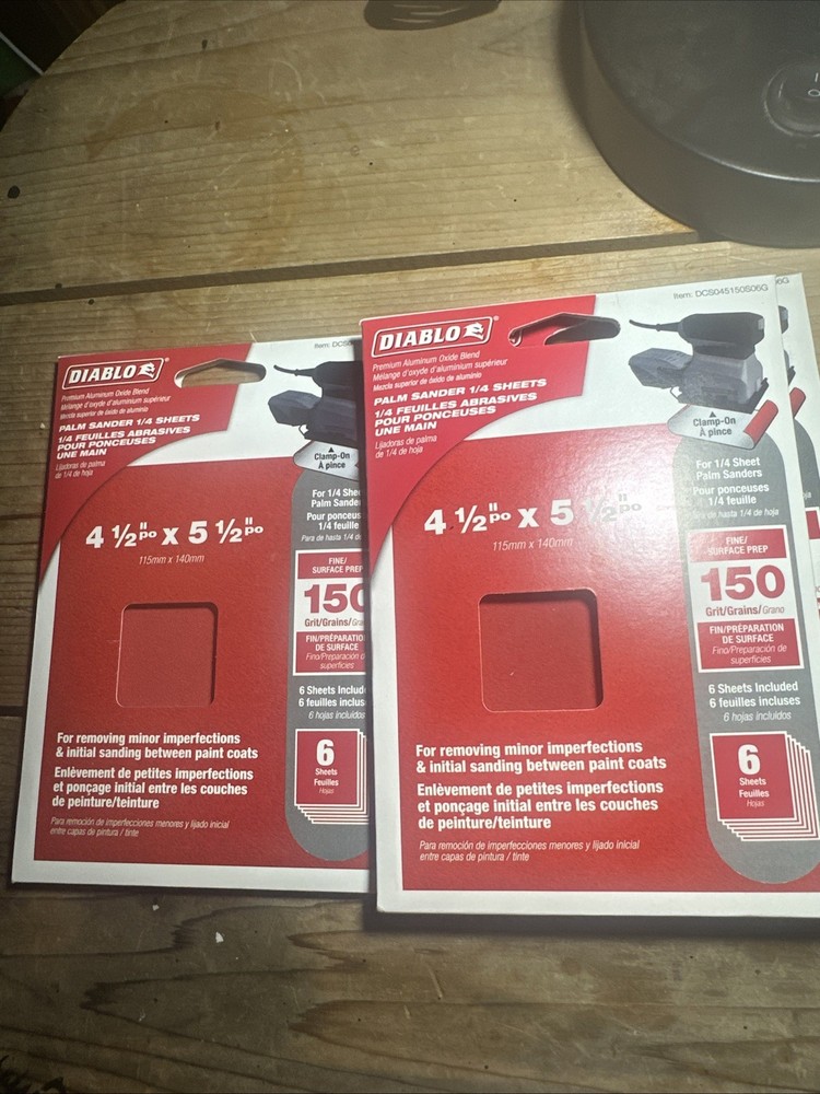 Diabl Palm Sander 1/4 Sheets (3 Pack)