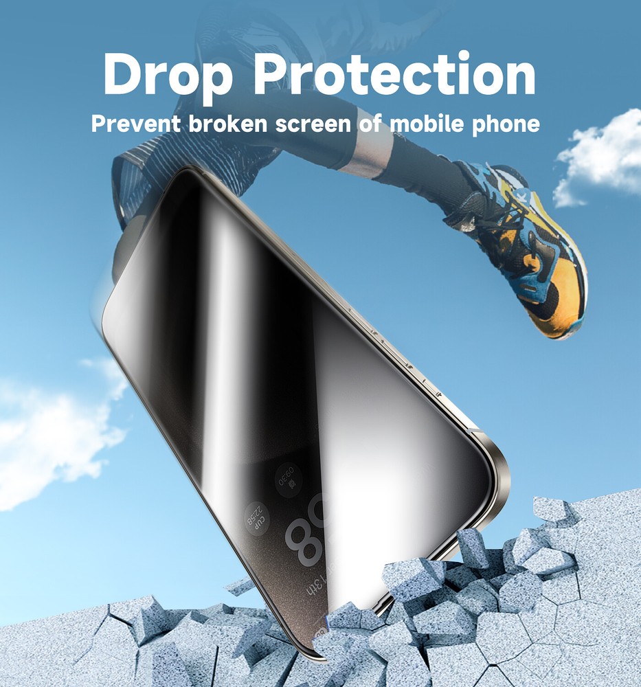 MAGIC JOHN for iPhone 12 Pro Max 6.7 inch Privacy Glass Screen Protector 2 Pack