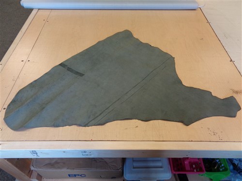 LEATHER HIDE BLACK SNAKE SKIN PATTERN 35" X 35"