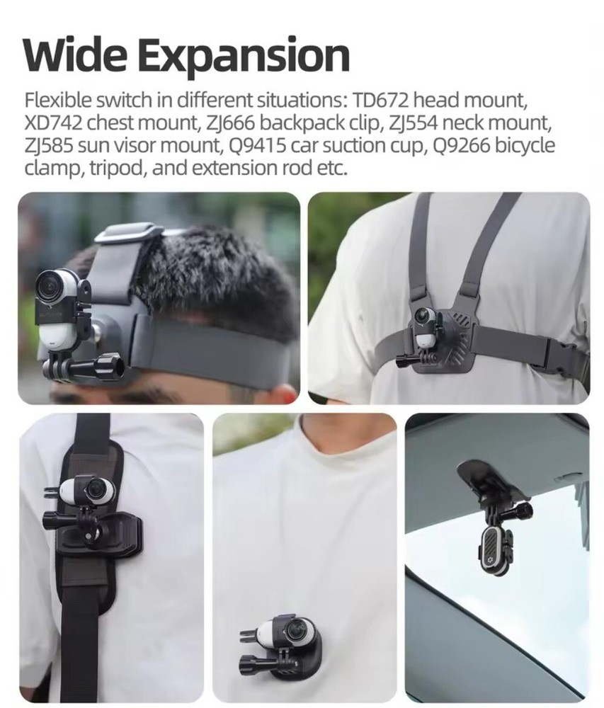 Foldable Vertical-Horizontal Mount Adapter Parts for Insta360 GO 3S/GO 3