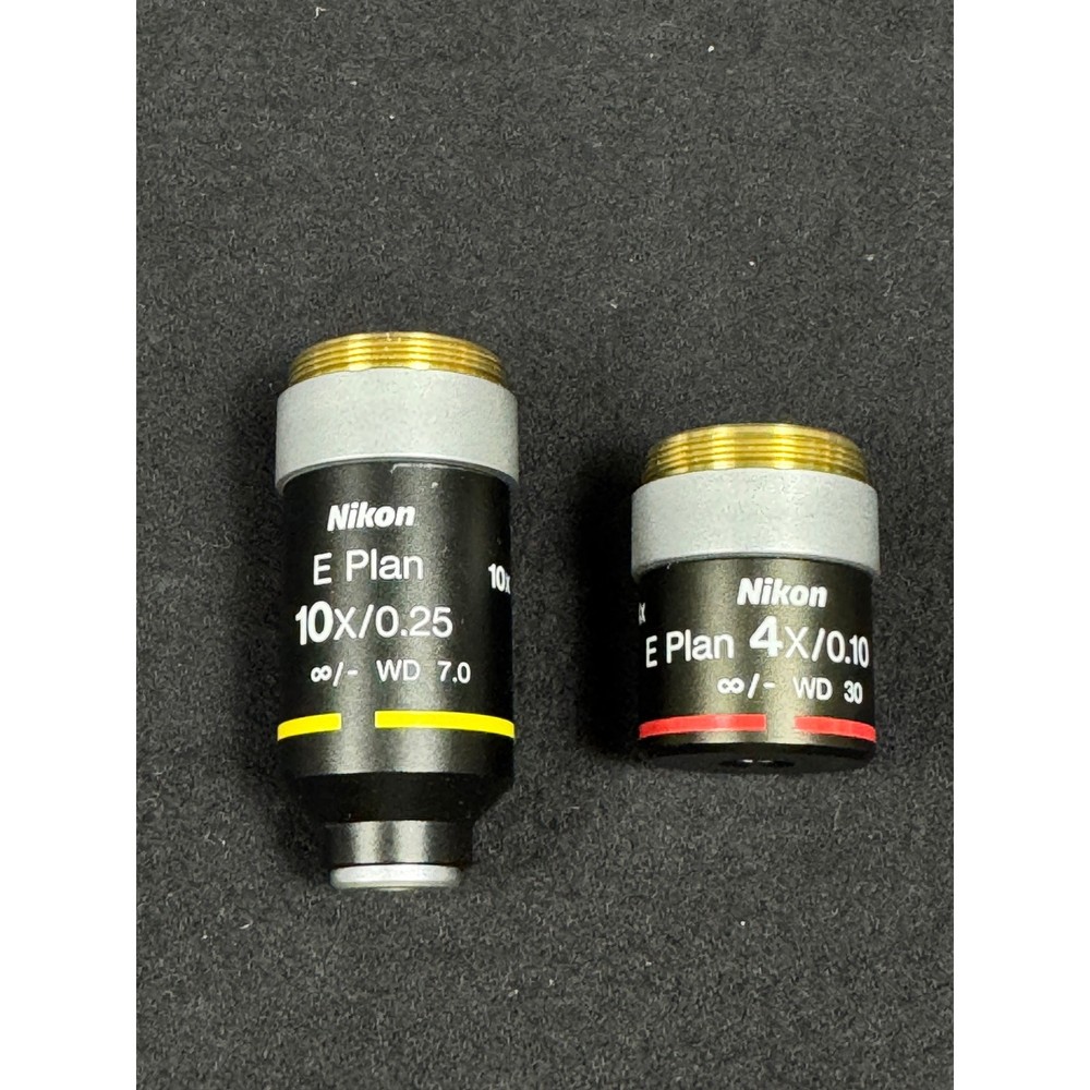 Nikon E Plan Objectives 10X - 4X Microscope Objectives
